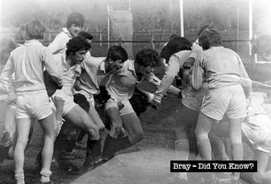 A photo taken during a rugby match at Presentation College (Bray) in 1979. Image courtesy Jim Lynch.