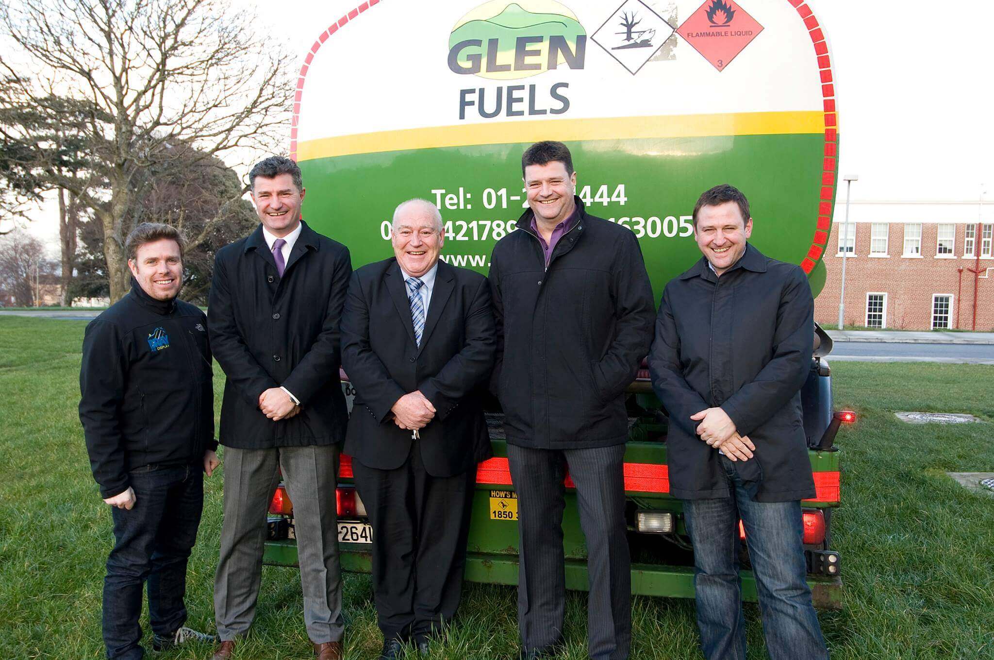 Although you can't see them in this picture, the school got new floodlights! The PPU was delighted to support the school along with Glen Fuels - well done Alan and Kevin Keyes. Pictured are Mick Glynn (PPU), Alan Keyes, Gerry Duffy, Kevin Keyes and Graham O'Neill (PPU)