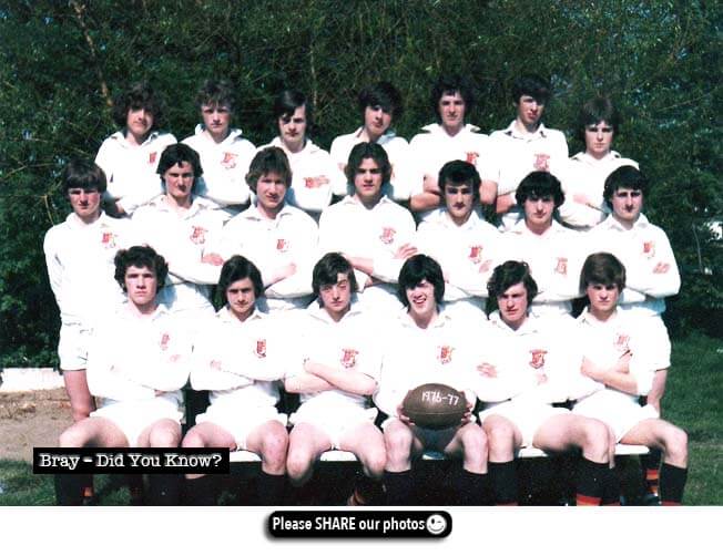 Presentation College (Bray) Rugby Team 1976/77. Image courtesy Jim Lynch