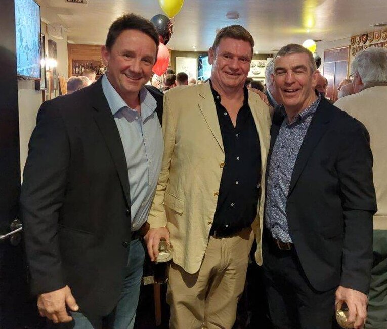 Alan Colgan, Mark Doyle and 'Spud' Murphy enjoying the 100 Years of Rugby Success