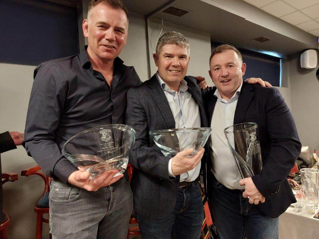 JCT Winning Captains, Stephen Tully 1985, Rory Vance 1988 and Richie Murphy 1990